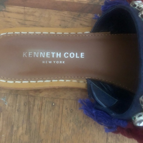 Kenneth Cole furry multicolor slides sandals - Picture 2 of 3